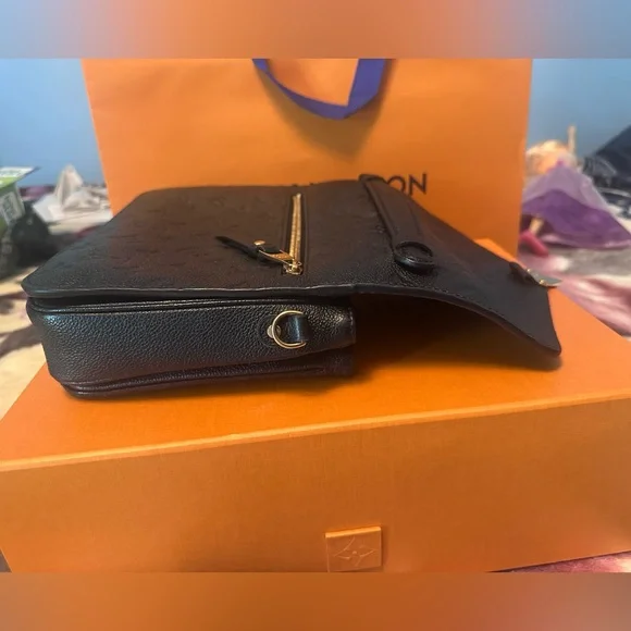 🎉 FULL COMPLETE SET! Louis Vuitton Black Empreinte Pochette Metis Crossbody - Picture 9 of 15